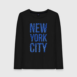 Лонгслив хлопковый женский Blue New York City, цвет: черный
