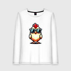 Женский лонгслив Крутая цыпа в очках