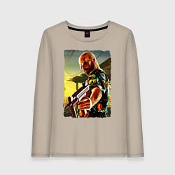 Лонгслив хлопковый женский Max Payne, цвет: миндальный