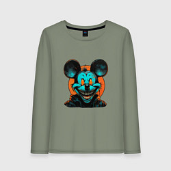 Лонгслив хлопковый женский УльтраМикки, цвет: авокадо