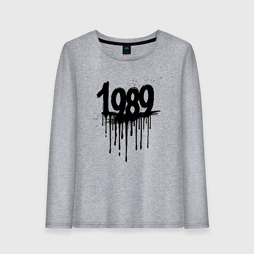 Женский лонгслив Капающий 1989 / Меланж – фото 1