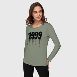 Лонгслив хлопковый женский Капающий 1999, цвет: авокадо — фото 2