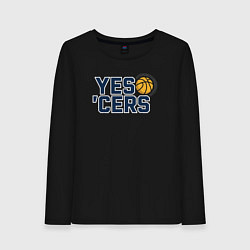 Лонгслив хлопковый женский Yes Pacers, цвет: черный