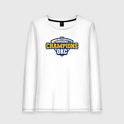Лонгслив хлопковый женский Oklahoma west champions 2025, цвет: белый
