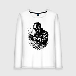 Женский лонгслив Сварщик варит с искрами