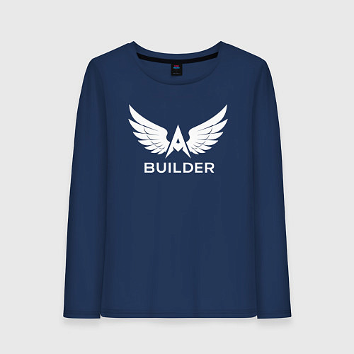Женский лонгслив Крылья строителя / Тёмно-синий – фото 1