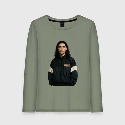 Женский лонгслив Bones спортивный стиль / Авокадо – фото 1
