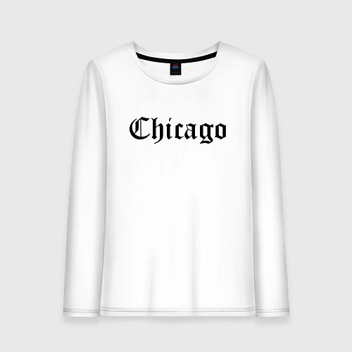 Женский лонгслив Chicago Illinois - USA / Белый – фото 1