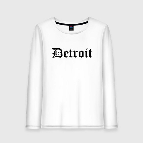 Женский лонгслив Detroit Michigan - USA / Белый – фото 1