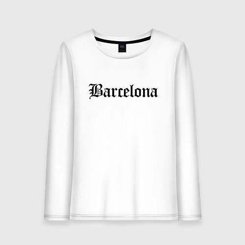 Женский лонгслив Barcelona Catalonia - Spain / Белый – фото 1