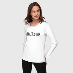 Лонгслив хлопковый женский St Louis Missouri - USA, цвет: белый — фото 2