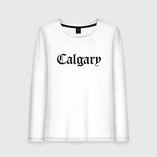Женский лонгслив Calgary - Canada / Белый – фото 1