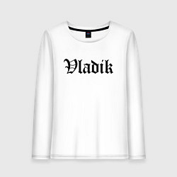Лонгслив хлопковый женский Vladivostok - meme, цвет: белый