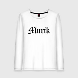 Лонгслив хлопковый женский Мурманск - мем, цвет: белый