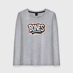 Женский лонгслив Bones уличный логотип