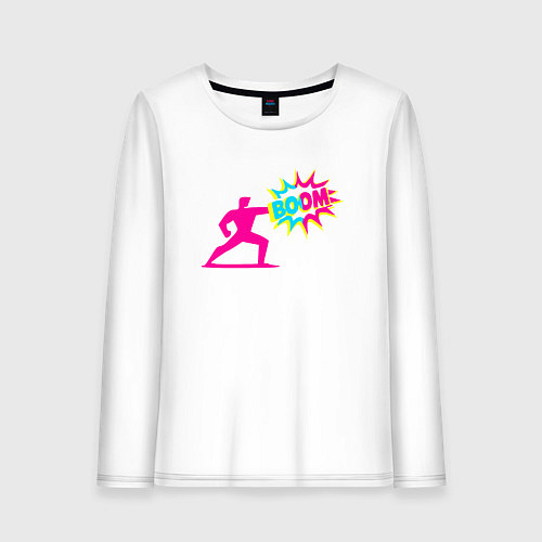 Женский лонгслив Boom / Белый – фото 1