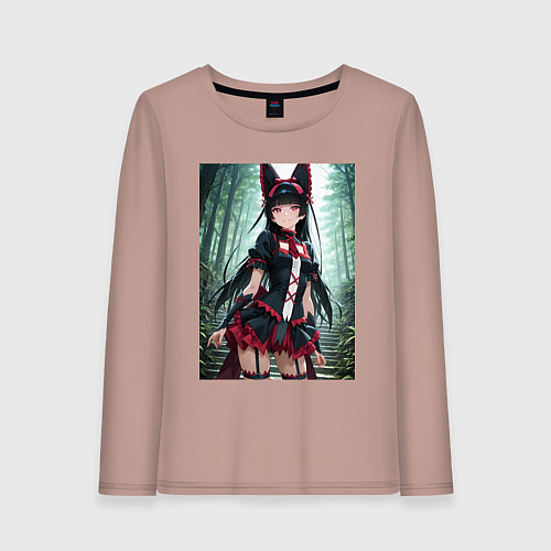 Женский лонгслив Рори Меркурия в лесу / Пыльно-розовый – фото 1