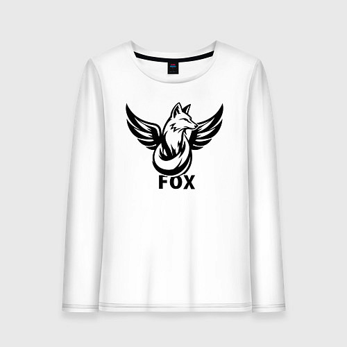 Женский лонгслив Крылатая лиса / Белый – фото 1