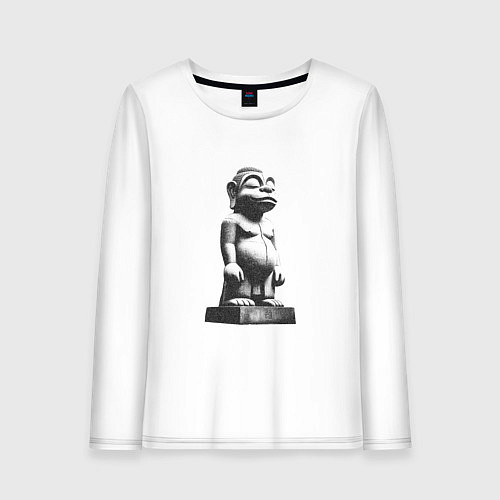 Женский лонгслив Истукан / Белый – фото 1