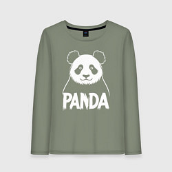 Лонгслив хлопковый женский Панда стиль, цвет: авокадо