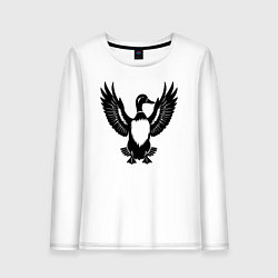 Женский лонгслив Черная утка