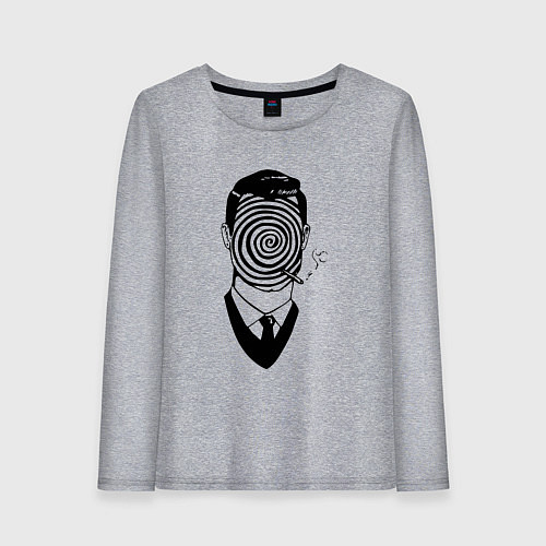 Женский лонгслив Человек-загадка / Меланж – фото 1