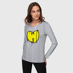 Лонгслив хлопковый женский Wu-Tang style, цвет: меланж — фото 2