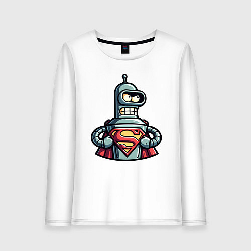 Женский лонгслив Super Bender meme / Белый – фото 1