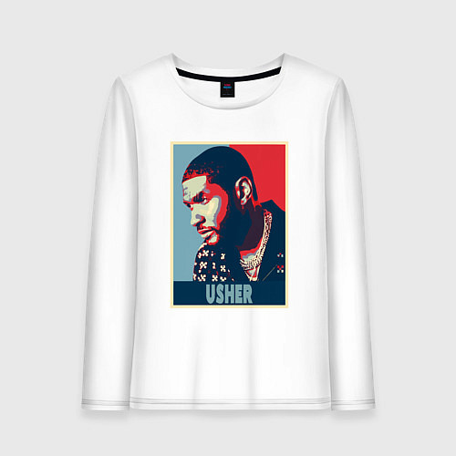Женский лонгслив Usher music / Белый – фото 1