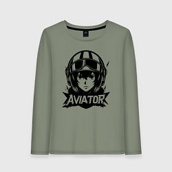 Женский лонгслив Аниме-авиатор