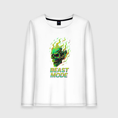 Женский лонгслив Режим зверя / Белый – фото 1