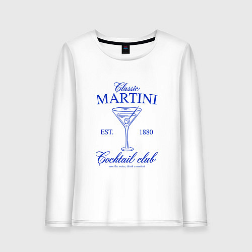 Женский лонгслив Classic martini / Белый – фото 1