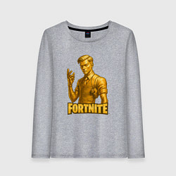Лонгслив хлопковый женский Золотой Мидас Fortnite, цвет: меланж