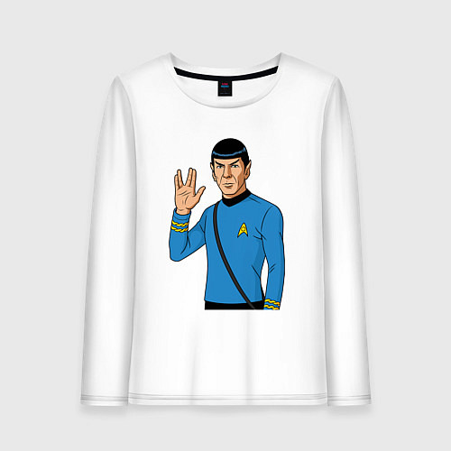 Женский лонгслив Стартрек Спок / Белый – фото 1