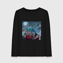 Женский лонгслив Halloween Miku zombie