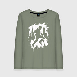 Женский лонгслив Прыжок над городом