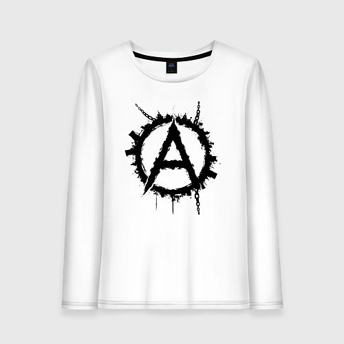 Женский лонгслив А в цепях / Белый – фото 1