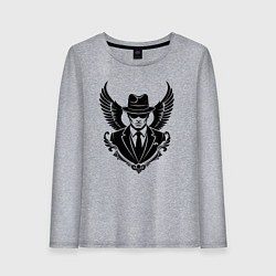 Женский лонгслив Крылатый мафиозник
