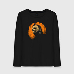 Лонгслив хлопковый женский Киллер Майкл Майерс, цвет: черный