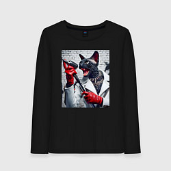 Женский лонгслив Рэпер Корниш-рекс - музыкальная фантазия