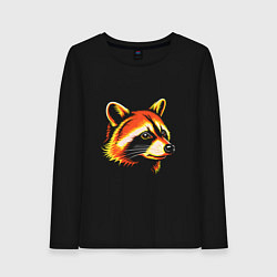 Женский лонгслив Оранжевый енот