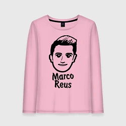 Лонгслив хлопковый женский Marco Reus, цвет: светло-розовый