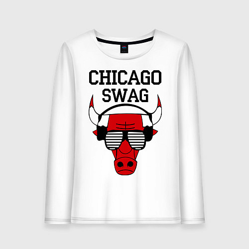 Женский лонгслив Chicago SWAG / Белый – фото 1