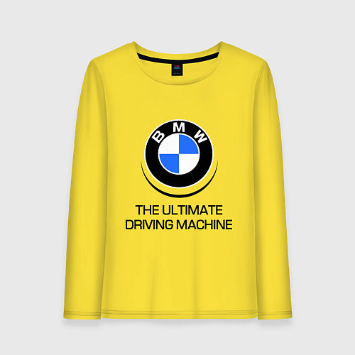 Женский лонгслив BMW Driving Machine / Желтый – фото 1