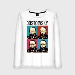 Лонгслив хлопковый женский Dostoevsky, цвет: белый