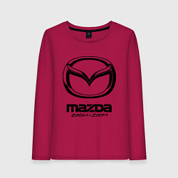 Лонгслив хлопковый женский Mazda Zoom-Zoom, цвет: маджента