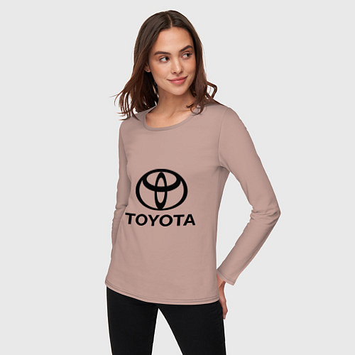 Женский лонгслив Toyota Logo / Пыльно-розовый – фото 3