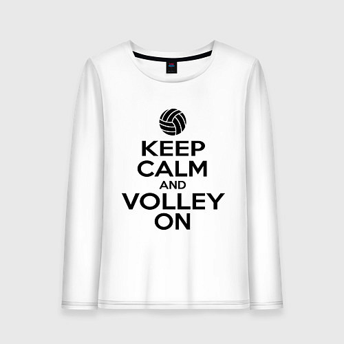 Женский лонгслив Keep Calm & Volley On / Белый – фото 1