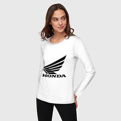 Лонгслив хлопковый женский Honda Motor, цвет: белый — фото 2