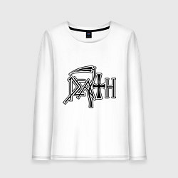 Лонгслив хлопковый женский Death (смерть), цвет: белый